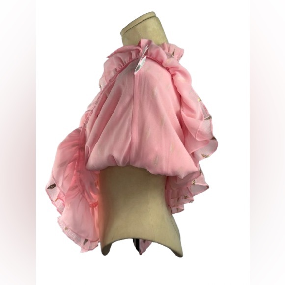 LILLY PULITZER • SAVANNA BLOUSE • "PINK TROPICS TINT" - Picture 7 of 11